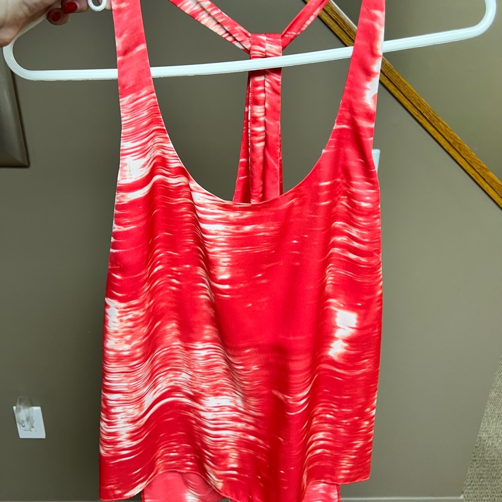Silk racer back tank top